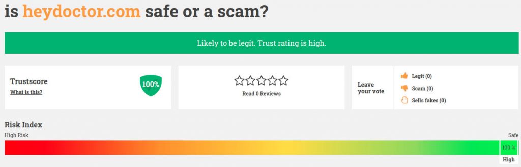 a trust score of 100%