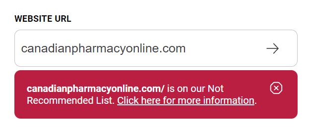 nabp status not recommended