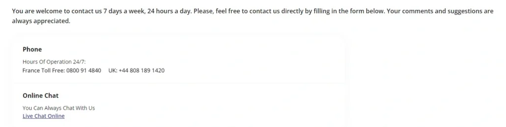online form