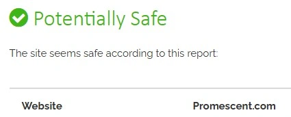 scamvoid status potentially safe