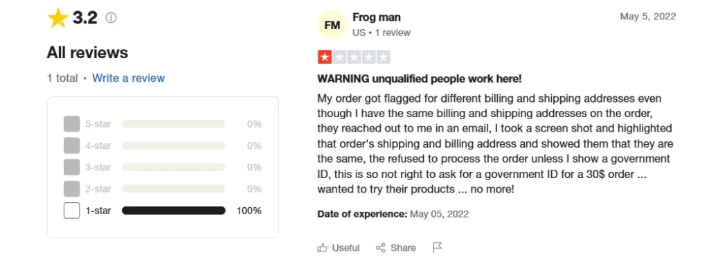 negative comment